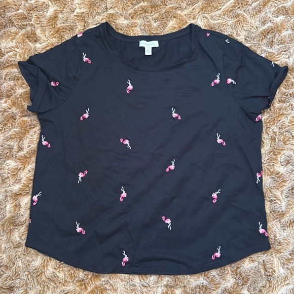 Vintage America Tops - Vintage America Black Cherry Print Women's Top size XXL
